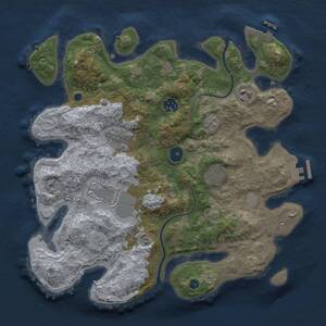 Thumbnail Rust Map: Procedural Map, Size: 3500, Seed: 980648602, 12 Monuments