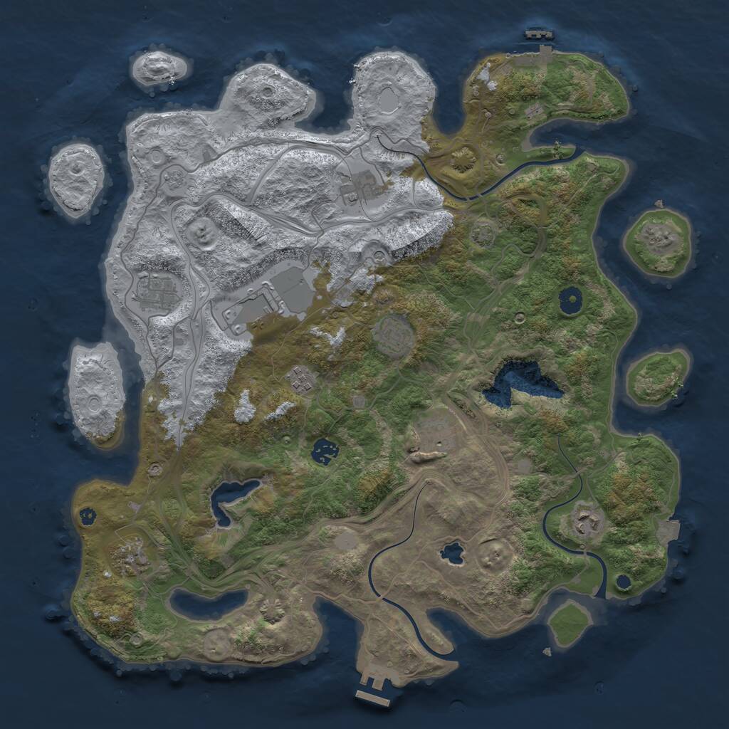 Rust Map: Procedural Map, Size: 4250, Seed: 1647875350, 15 Monuments