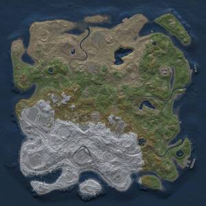 Thumbnail Rust Map: Procedural Map, Size: 4250, Seed: 432665, 17 Monuments