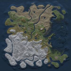 Thumbnail Rust Map: Procedural Map, Size: 4800, Seed: 1144060314, 16 Monuments
