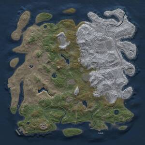 Thumbnail Rust Map: Procedural Map, Size: 4500, Seed: 64526301, 16 Monuments