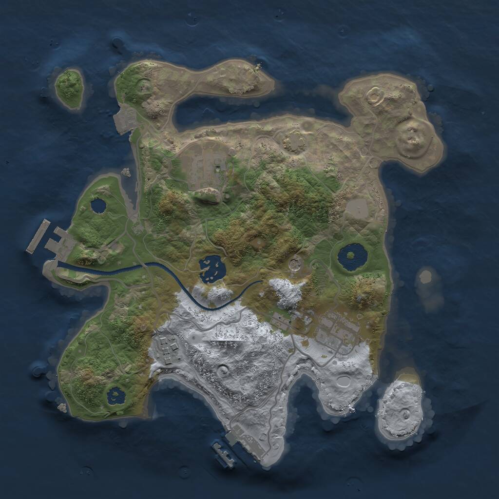 Rust Map: Procedural Map, Size: 2700, Seed: 62251, 9 Monuments