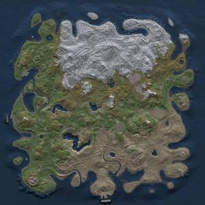 Thumbnail Rust Map: Procedural Map, Size: 4500, Seed: 1980366665, 15 Monuments