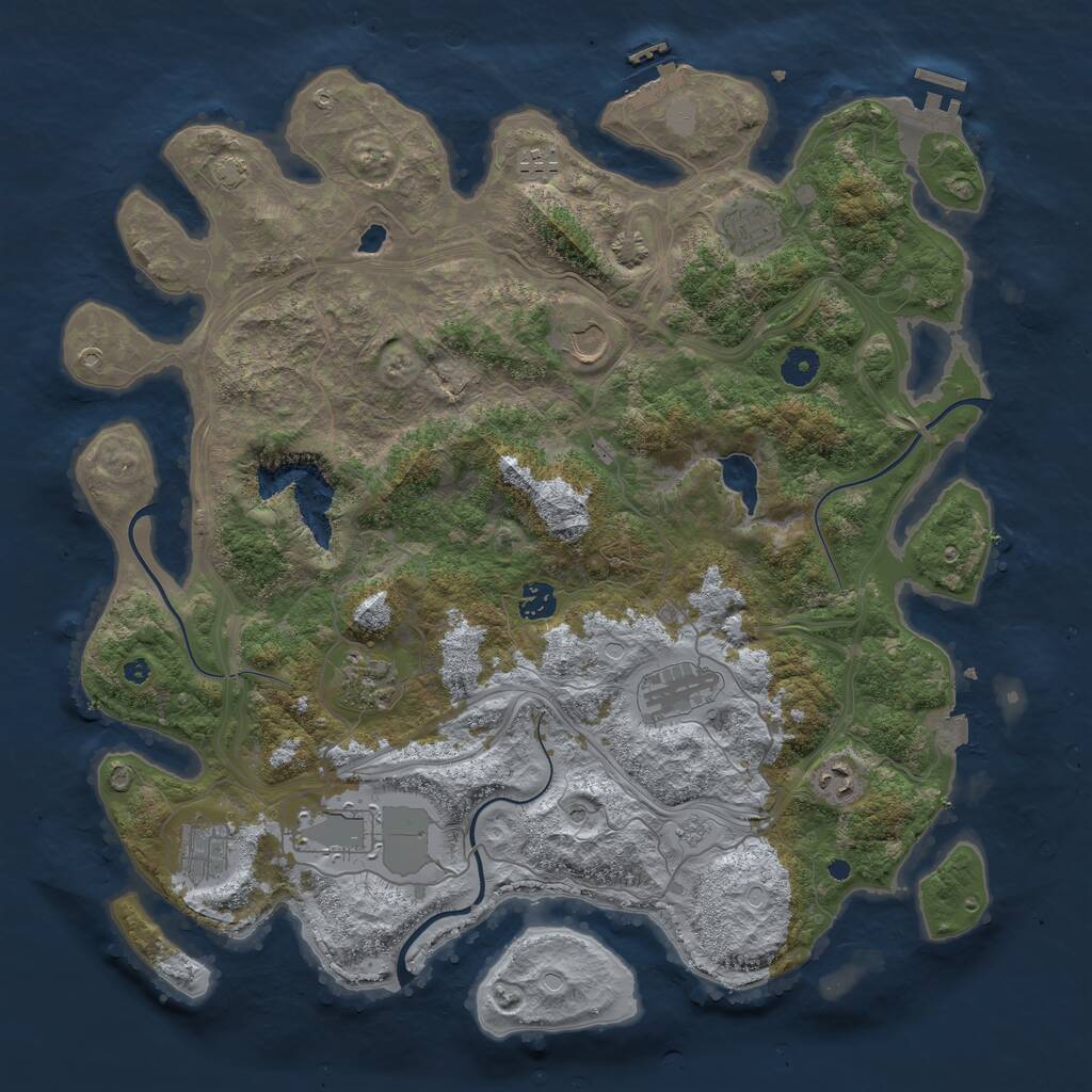 Rust Map: Procedural Map, Size: 4250, Seed: 15597, 15 Monuments