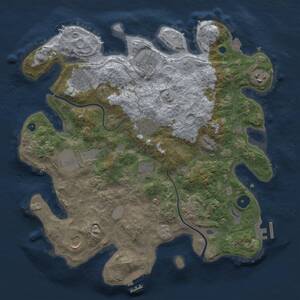 Thumbnail Rust Map: Procedural Map, Size: 3600, Seed: 1666415618, 14 Monuments