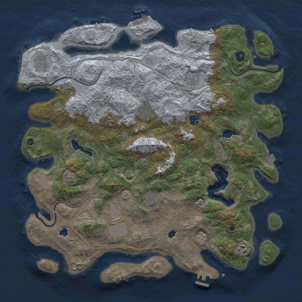 Rust Map: Procedural Map, Size: 4500, Seed: 30052021, 15 Monuments