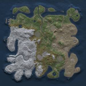 Thumbnail Rust Map: Procedural Map, Size: 3700, Seed: 783636189, 14 Monuments