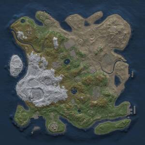 Thumbnail Rust Map: Procedural Map, Size: 3750, Seed: 67438231, 16 Monuments