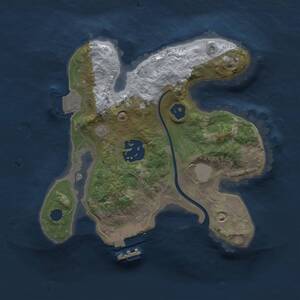 Thumbnail Rust Map: Procedural Map, Size: 2000, Seed: 526715986, 3 Monuments