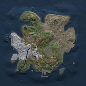 Thumbnail Rust Map: Procedural Map, Size: 2500, Seed: 904322544, 7 Monuments