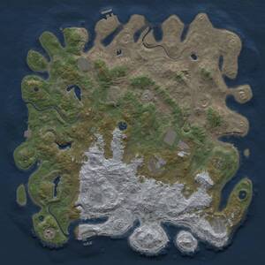 Thumbnail Rust Map: Procedural Map, Size: 4800, Seed: 288460402, 17 Monuments