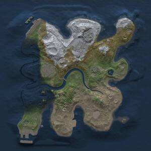 Thumbnail Rust Map: Procedural Map, Size: 2500, Seed: 953091249, 8 Monuments