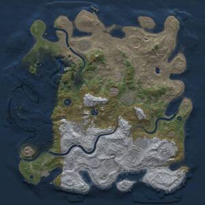 Thumbnail Rust Map: Procedural Map, Size: 4115, Seed: 532381021, 16 Monuments