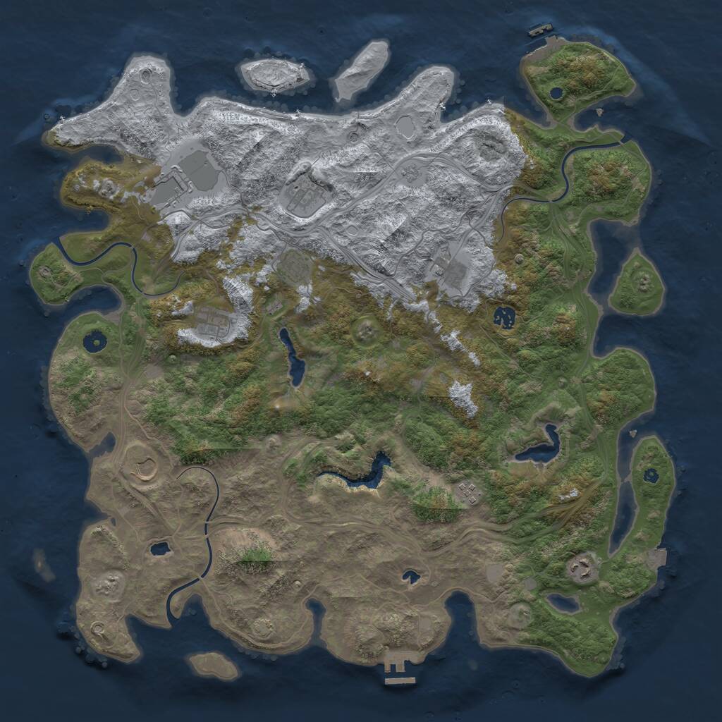Rust Map: Procedural Map, Size: 4800, Seed: 1763176204, 15 Monuments