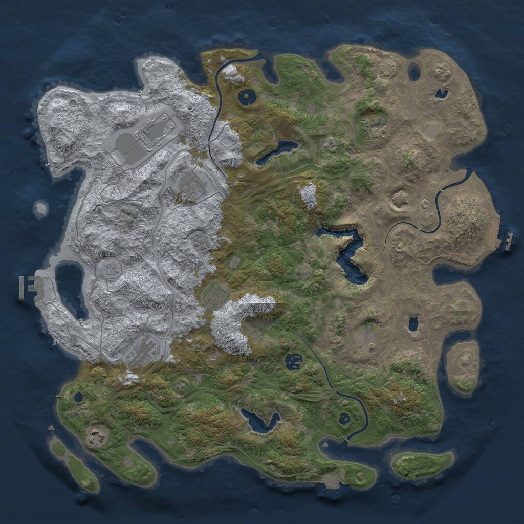 Rust Map: Procedural Map, Size: 4500, Seed: 56860779, 15 Monuments