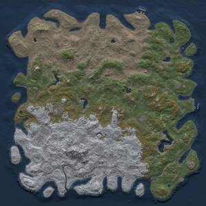 Thumbnail Rust Map: Procedural Map, Size: 6000, Seed: 220168174, 17 Monuments