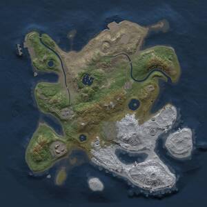 Thumbnail Rust Map: Procedural Map, Size: 2750, Seed: 4519, 6 Monuments