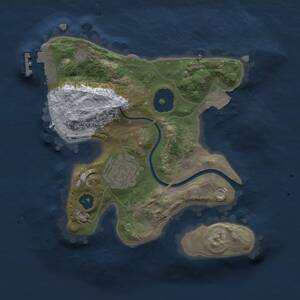 Thumbnail Rust Map: Procedural Map, Size: 2000, Seed: 259322060, 3 Monuments