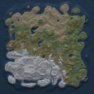 Thumbnail Rust Map: Procedural Map, Size: 4500, Seed: 1092521314, 14 Monuments