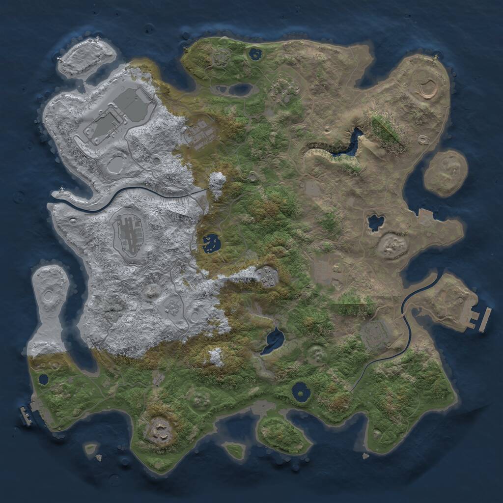 Rust Map: Procedural Map, Size: 4000, Seed: 20160216, 15 Monuments