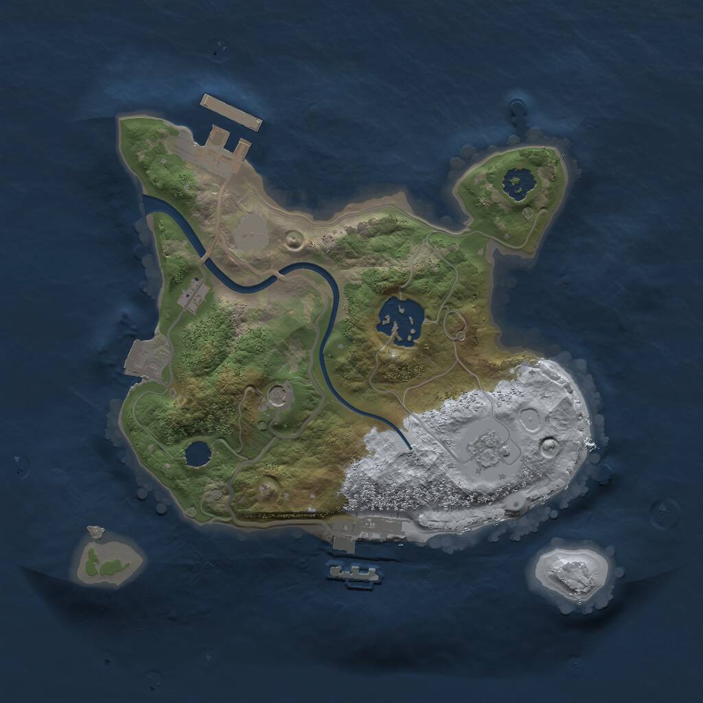 Rust Map: Procedural Map, Size: 2222, Seed: 111, 6 Monuments