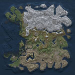 Thumbnail Rust Map: Procedural Map, Size: 4500, Seed: 1502874104, 17 Monuments