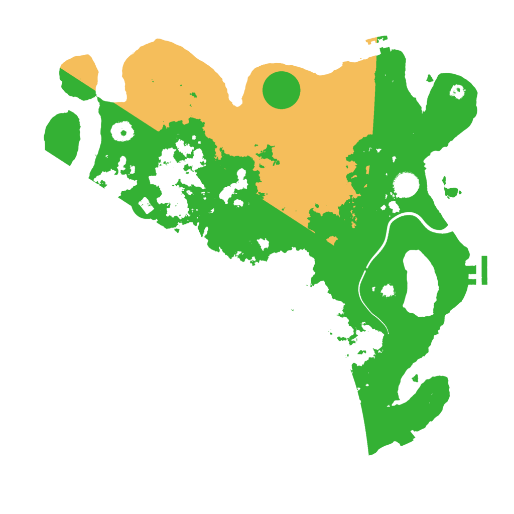 Biome Rust Map: Procedural Map, Size: 3600, Seed: 1254686076