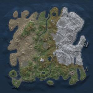 Thumbnail Rust Map: Procedural Map, Size: 3750, Seed: 1286877036, 15 Monuments