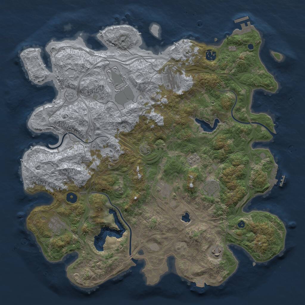 Rust Map: Procedural Map, Size: 4250, Seed: 1338957166, 15 Monuments