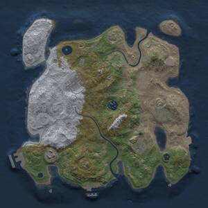 Thumbnail Rust Map: Procedural Map, Size: 3200, Seed: 144087984, 12 Monuments