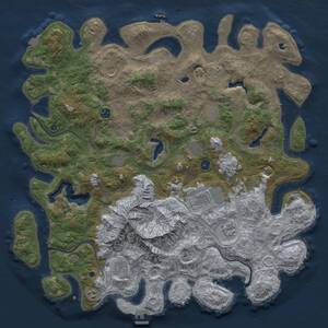 Thumbnail Rust Map: Procedural Map, Size: 5000, Seed: 486951323, 16 Monuments