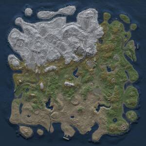 Thumbnail Rust Map: Procedural Map, Size: 5000, Seed: 654987321, 16 Monuments