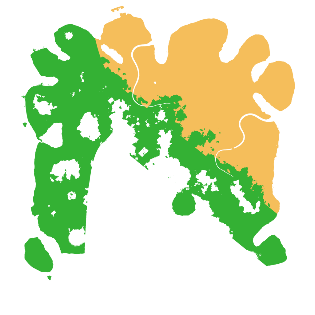 Biome Rust Map: Procedural Map, Size: 3700, Seed: 1167928101