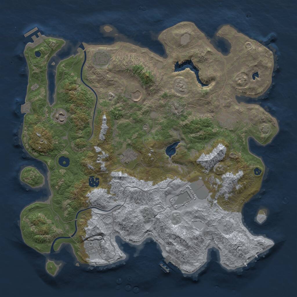 Rust Map: Procedural Map, Size: 4000, Seed: 2094720230, 15 Monuments
