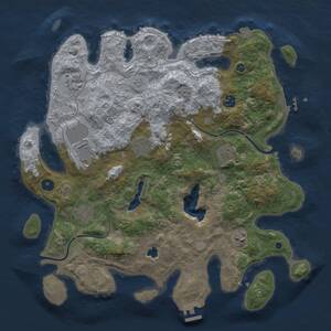 Thumbnail Rust Map: Procedural Map, Size: 4000, Seed: 40392880, 14 Monuments