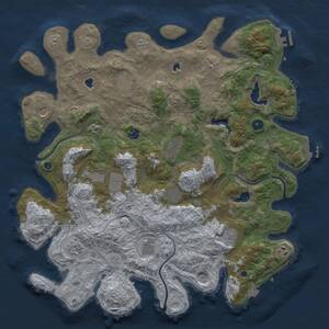 Thumbnail Rust Map: Procedural Map, Size: 4500, Seed: 886262321, 17 Monuments