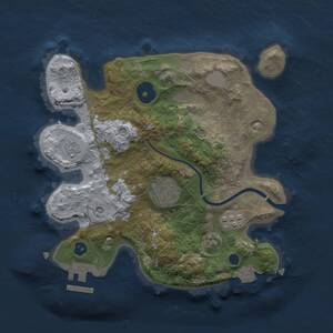Thumbnail Rust Map: Procedural Map, Size: 2500, Seed: 1337691755, 6 Monuments