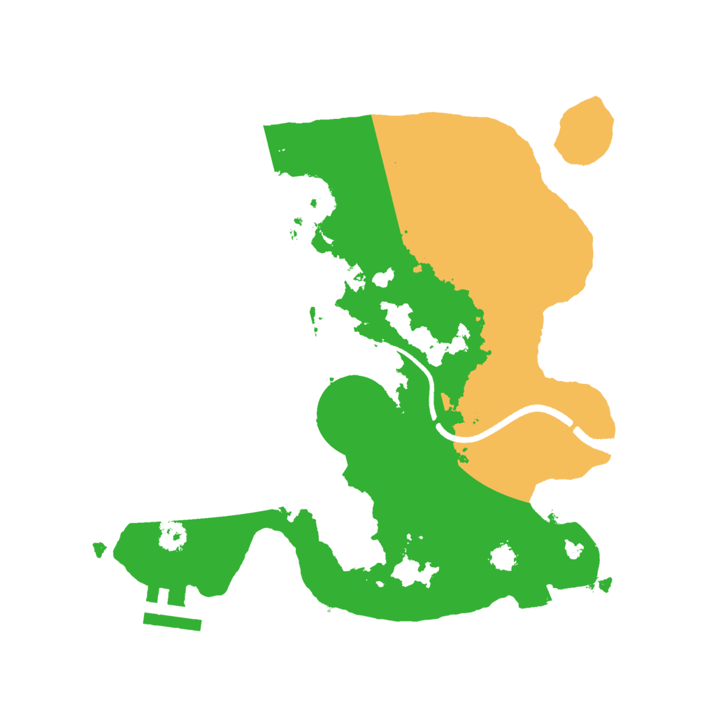 Biome Rust Map: Procedural Map, Size: 2500, Seed: 1337691755