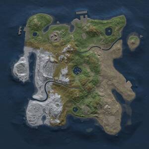 Thumbnail Rust Map: Procedural Map, Size: 2800, Seed: 75268049, 10 Monuments