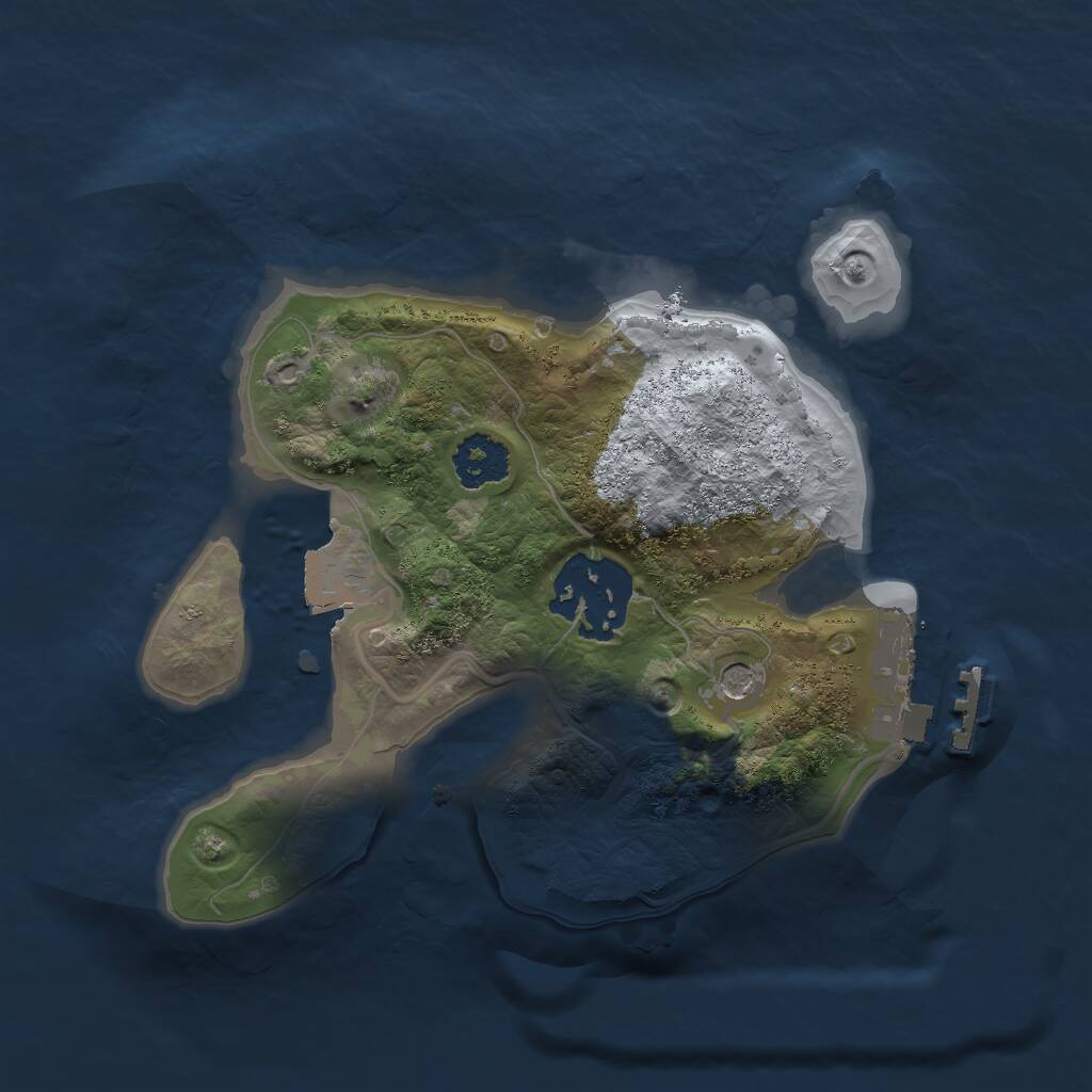 Rust Map: Procedural Map, Size: 2000, Seed: 272542437, 4 Monuments