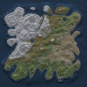 Thumbnail Rust Map: Procedural Map, Size: 3750, Seed: 486382103, 15 Monuments