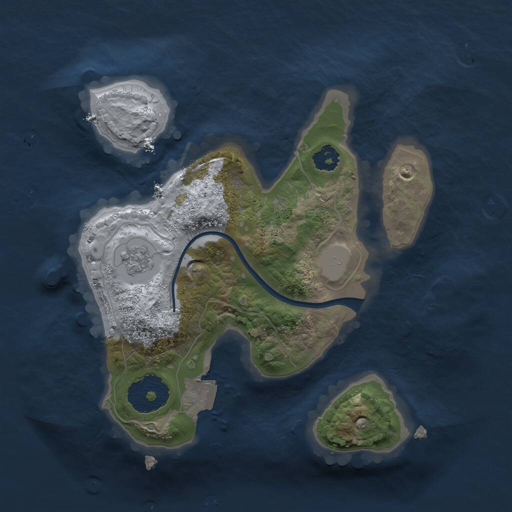 Rust Map: Procedural Map, Size: 2000, Seed: 6963, 2 Monuments