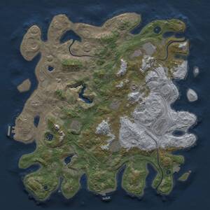 Thumbnail Rust Map: Procedural Map, Size: 4400, Seed: 810185929, 15 Monuments