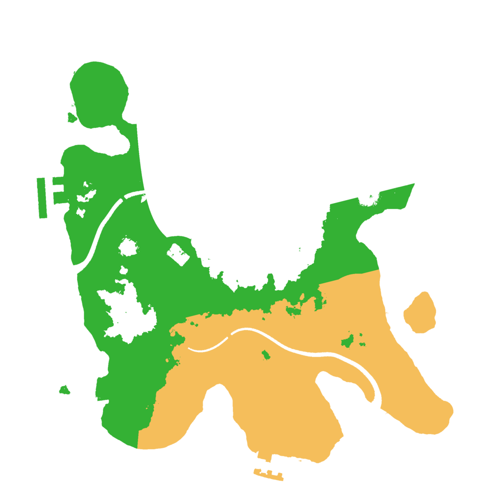 Biome Rust Map: Procedural Map, Size: 2500, Seed: 1434443