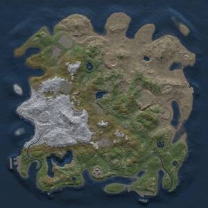 Thumbnail Rust Map: Procedural Map, Size: 4000, Seed: 1963131375, 14 Monuments