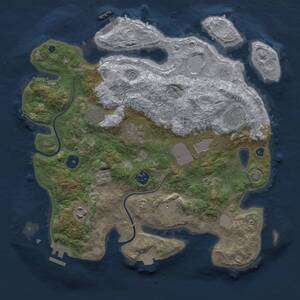Thumbnail Rust Map: Procedural Map, Size: 3500, Seed: 506022025, 14 Monuments