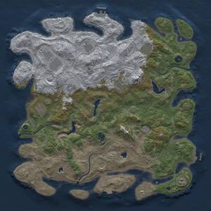 Thumbnail Rust Map: Procedural Map, Size: 4500, Seed: 747193042, 16 Monuments