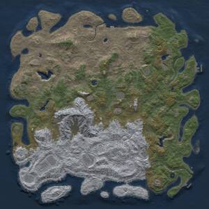Thumbnail Rust Map: Procedural Map, Size: 6000, Seed: 401453231, 17 Monuments