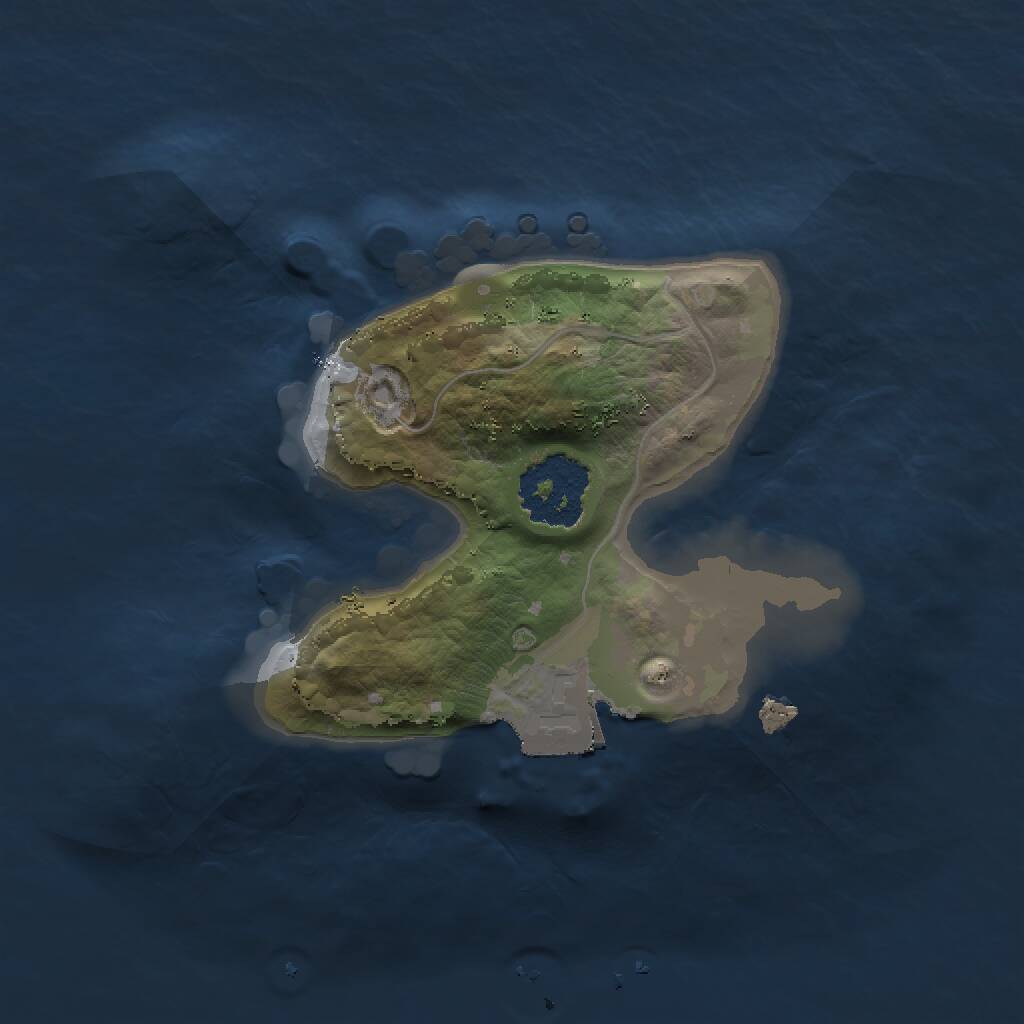 Rust Map: Procedural Map, Size: 1450, Seed: 21990, 1 Monuments