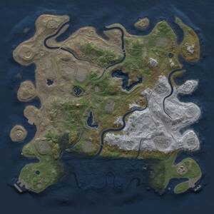 Thumbnail Rust Map: Procedural Map, Size: 4250, Seed: 1224026715, 16 Monuments